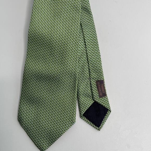 Authentic Hermes 100% Silk Mens Neck Tie Gray Made France - Picture 1 of 11